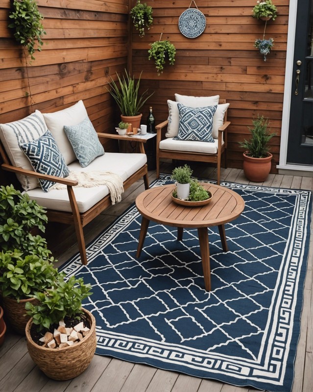 Geometric Throw Blanket Patio