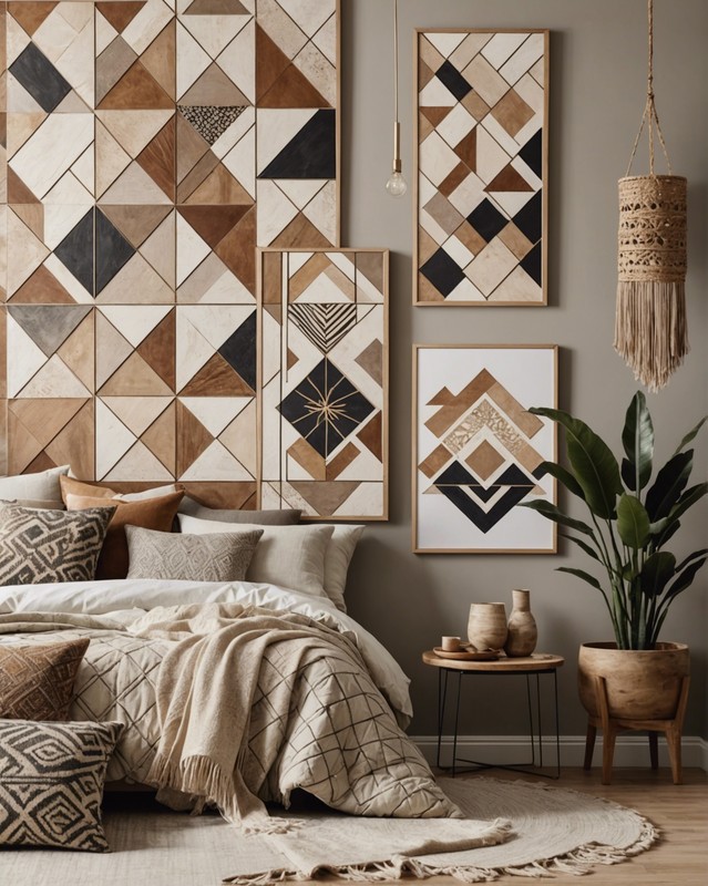Geometric Wall Art in Neutral Colors