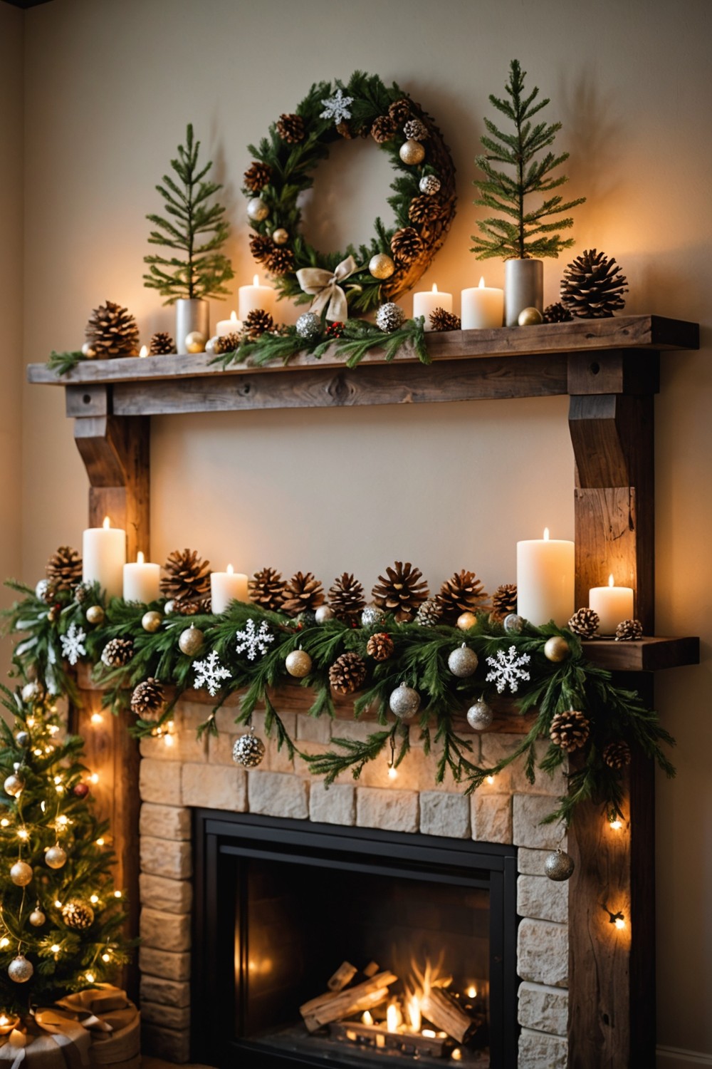 Glittery Snowflake Garland