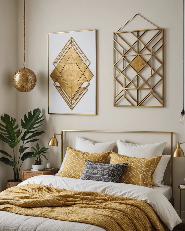 Gold Geometric Wall Art