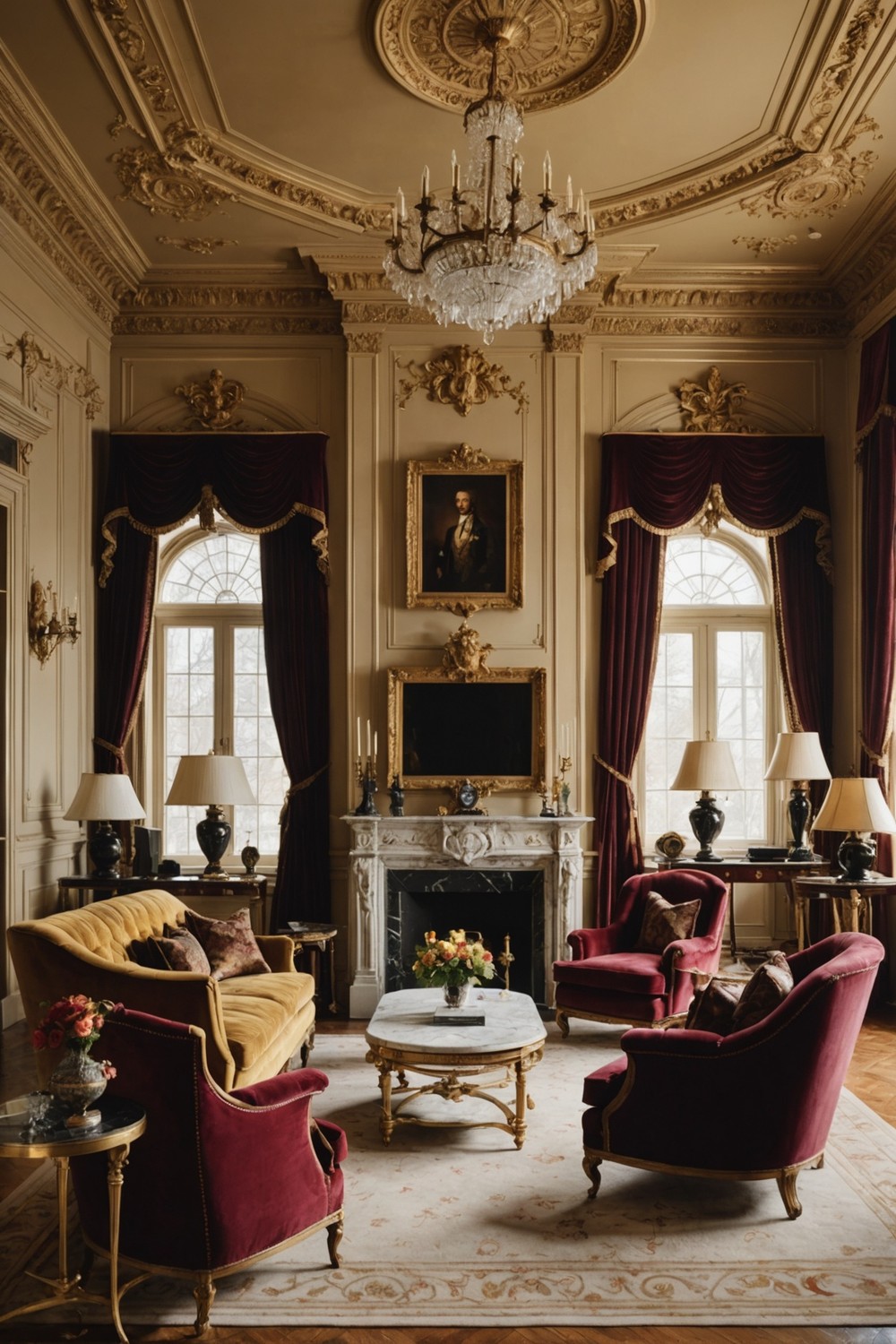 Grand Millennial-Approved Furniture: Plush Sofas and Velvet Armchairs