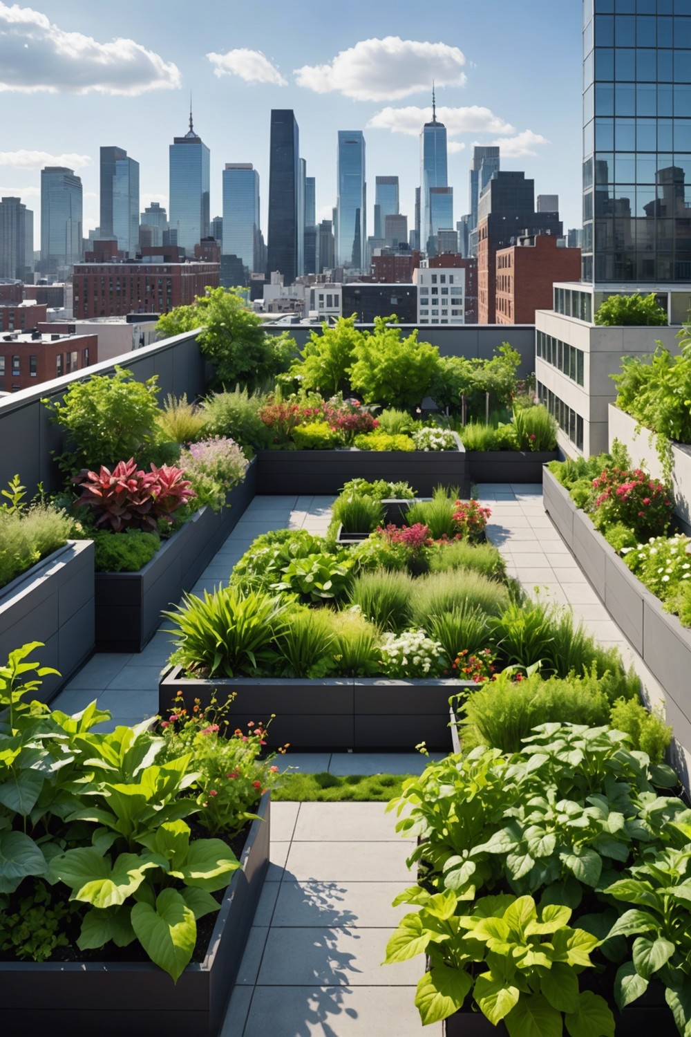Green Roof with Lush Vegetation