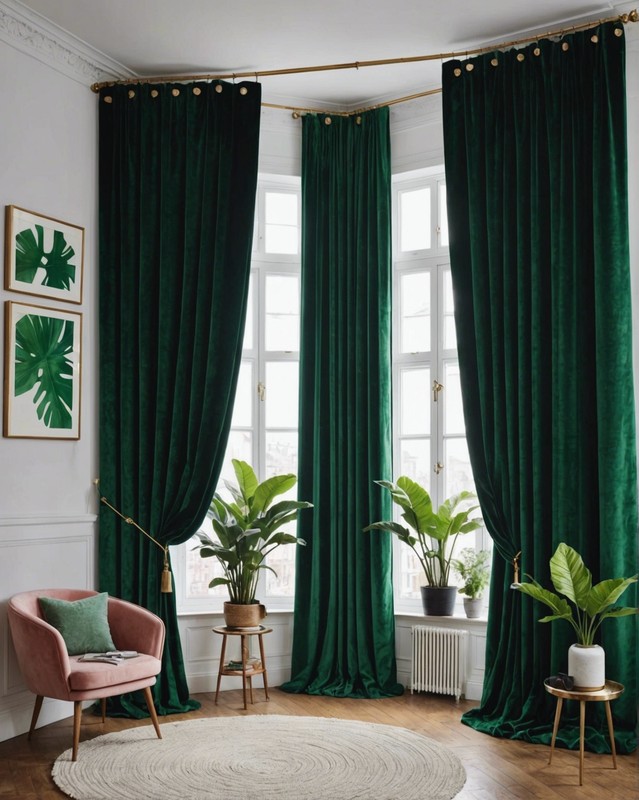 Green Velvet Curtains