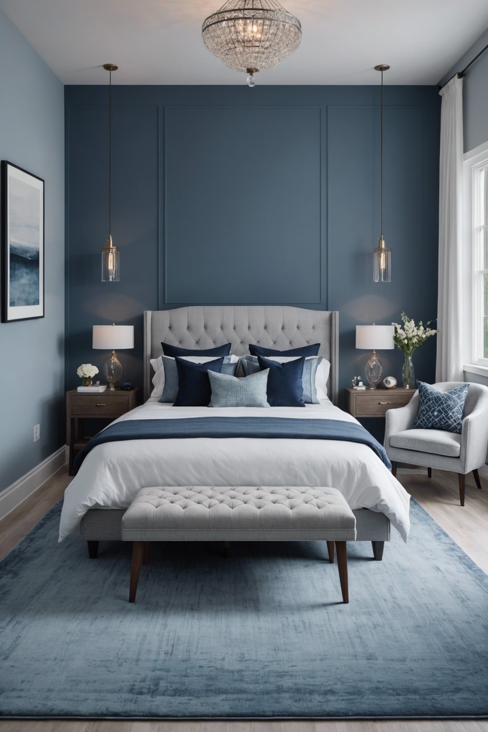 Grey and Blue Monochromatic Colour Scheme