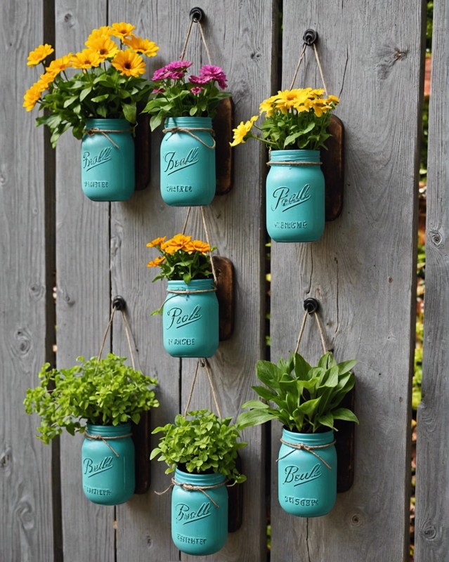 Hanging Mason Jar Planter