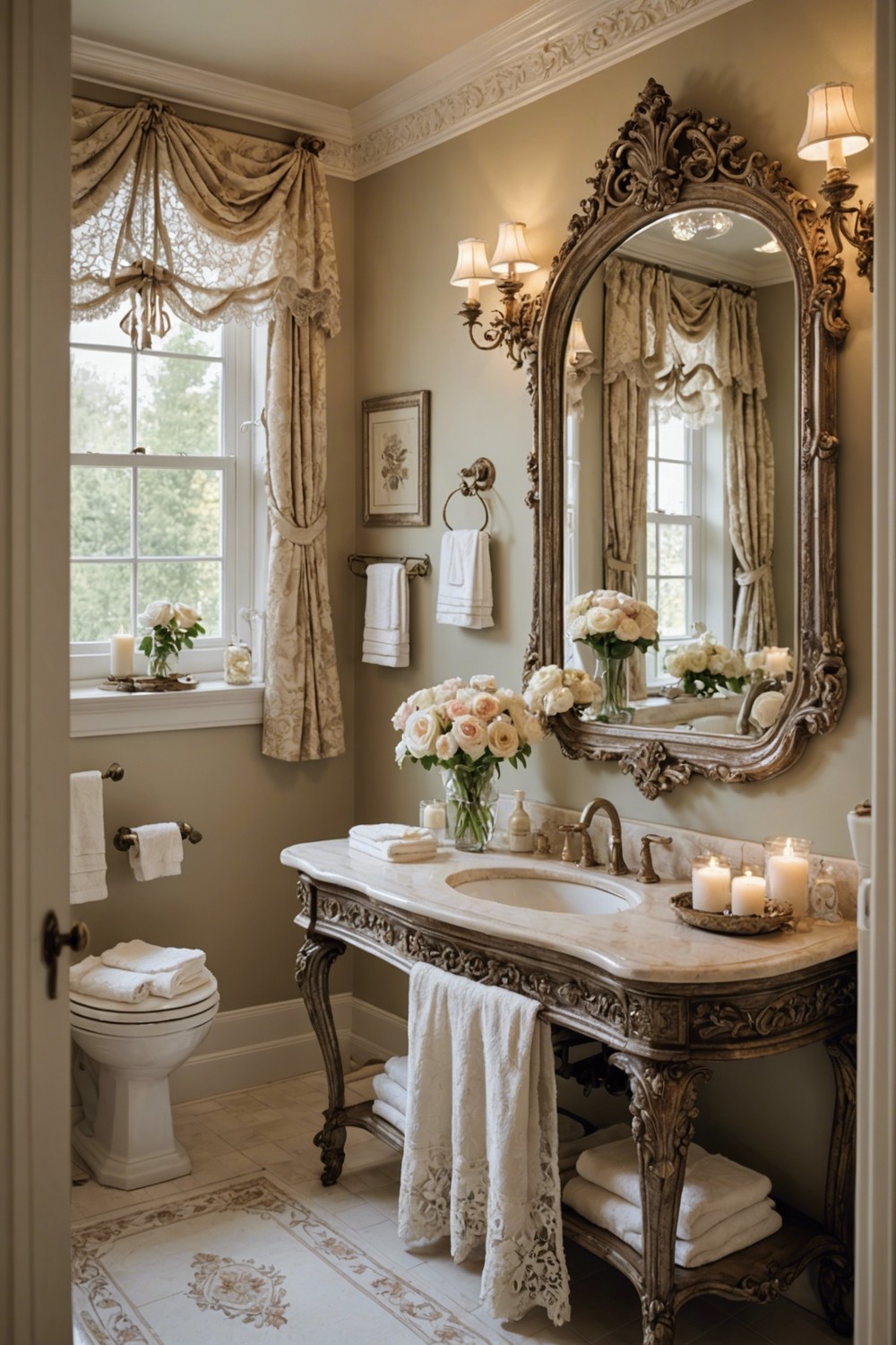 Hanging Mirrors with Ribbons or Fabric