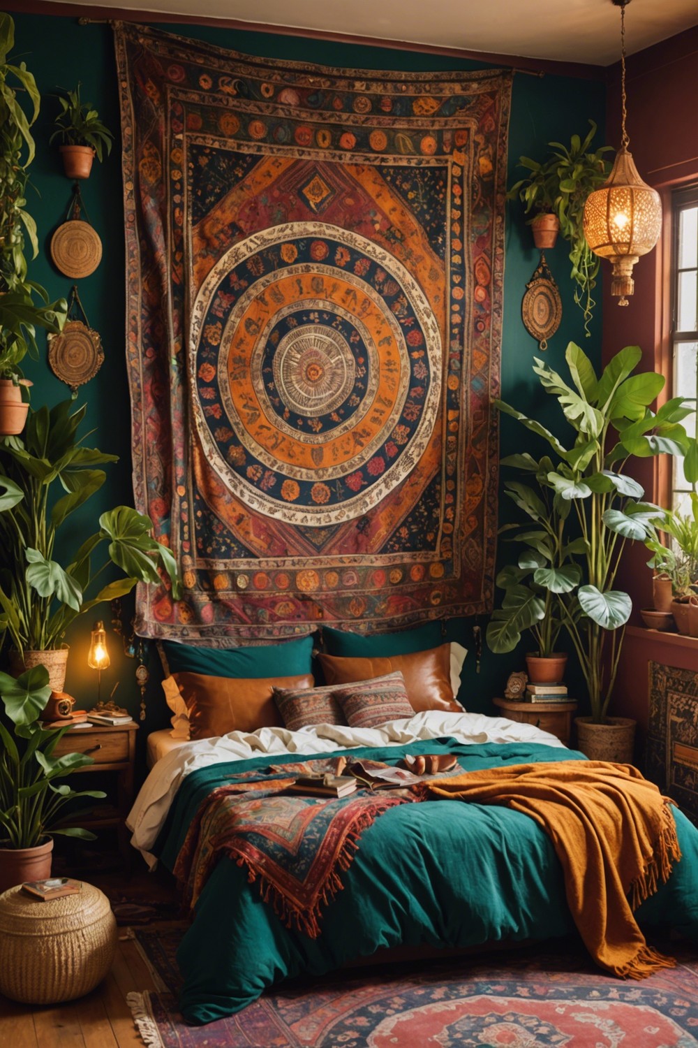 Hanging Tapestry with Concealed Storage Pockets