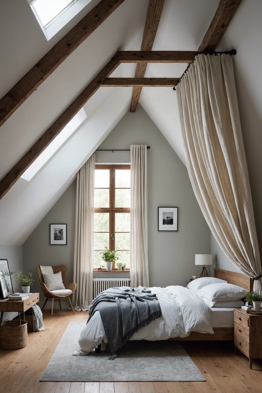 Incorporate Hanging Curtains for Visual Height