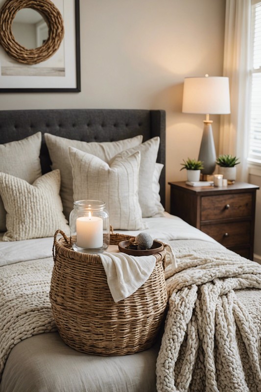 Incorporate Woven Baskets for Storage