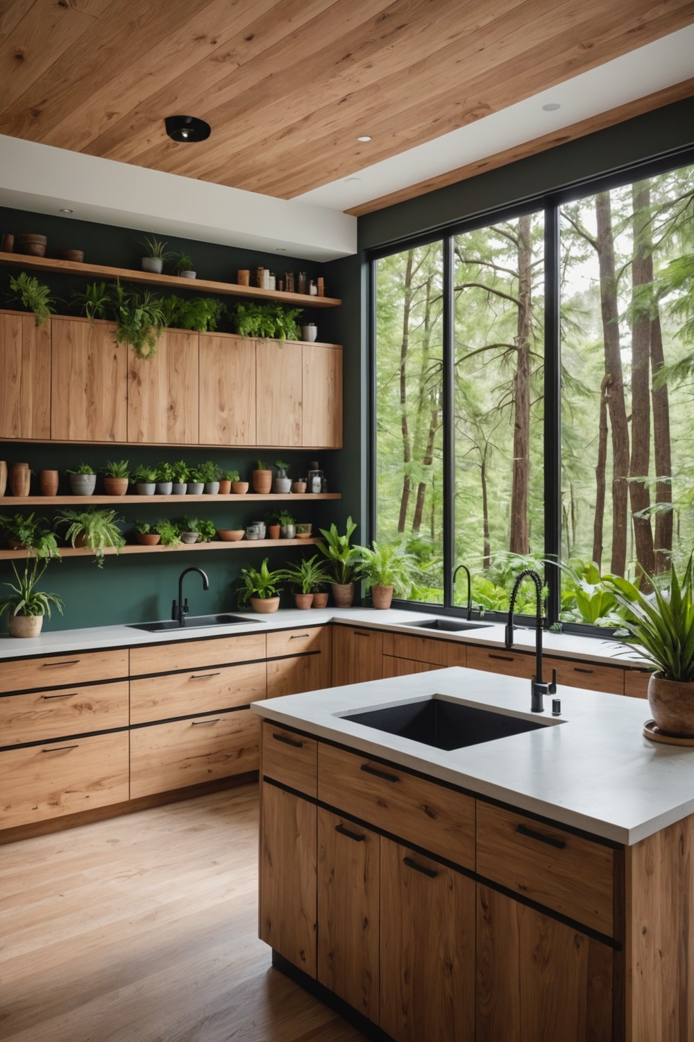 Incorporating Nature with Plants and Greenery