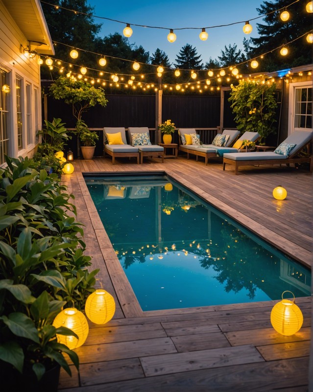 Inexpensive Poolside Lighting