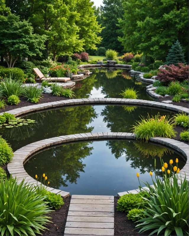 Infinity Pond that seems to merge into the horizon