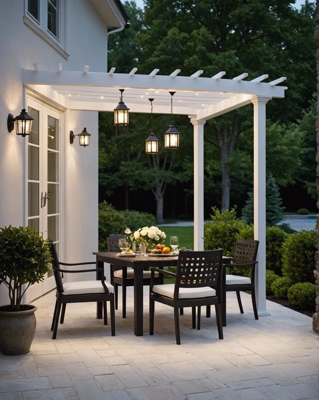 Install white outdoor lighting