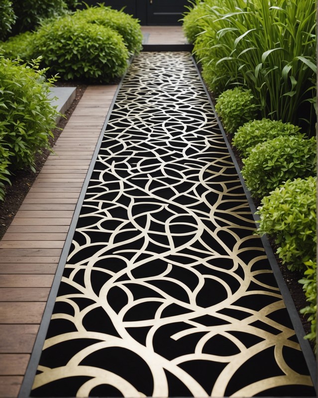 Laser Cut Metal Path with Modern Edge