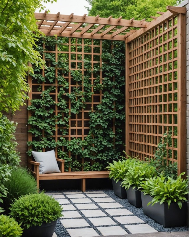 Lattice Trellis with Modern Lines