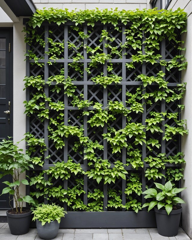Lattice Wall with Climbing Vines