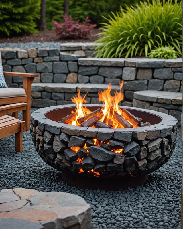 Lava Rock Fire Pit
