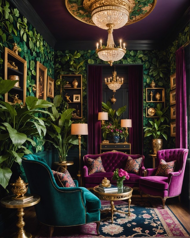 Luxurious Retreat with Velvet Upholstery