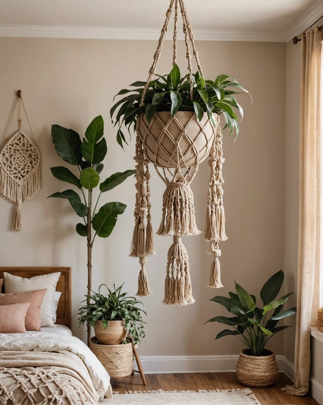 Macrame Plant Hanger with Tassels