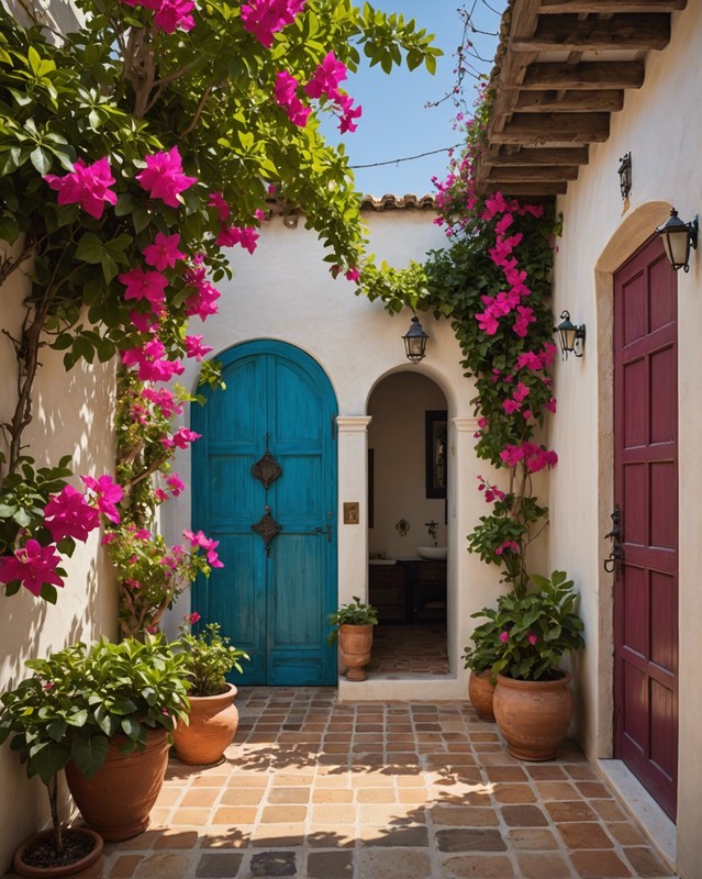 Mediterranean Courtyard Showers