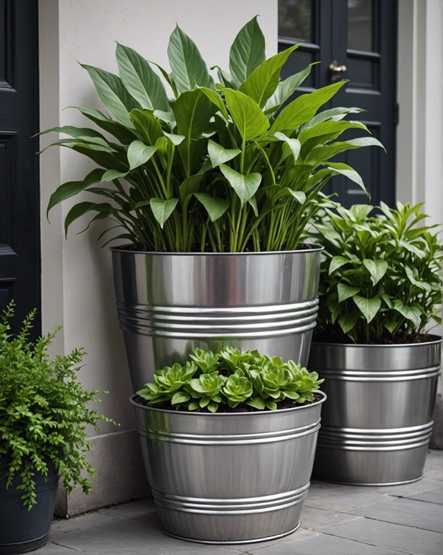 Metallic Planters