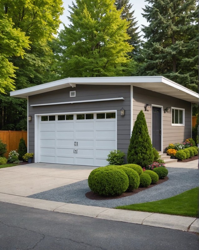 Mid-Century Modern Garage