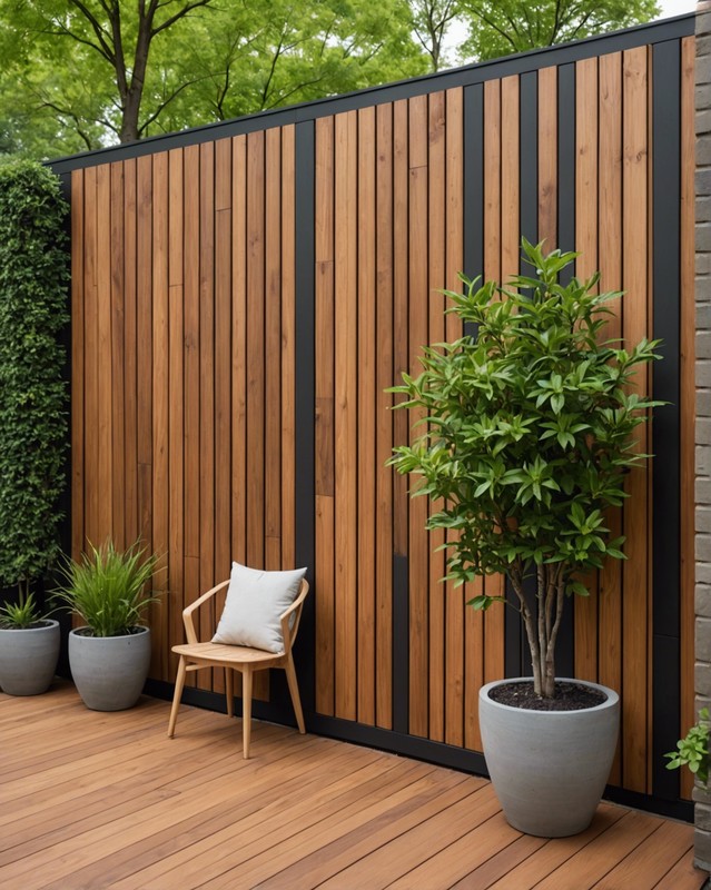 Mid-Century Modern Wood Patio Wall
