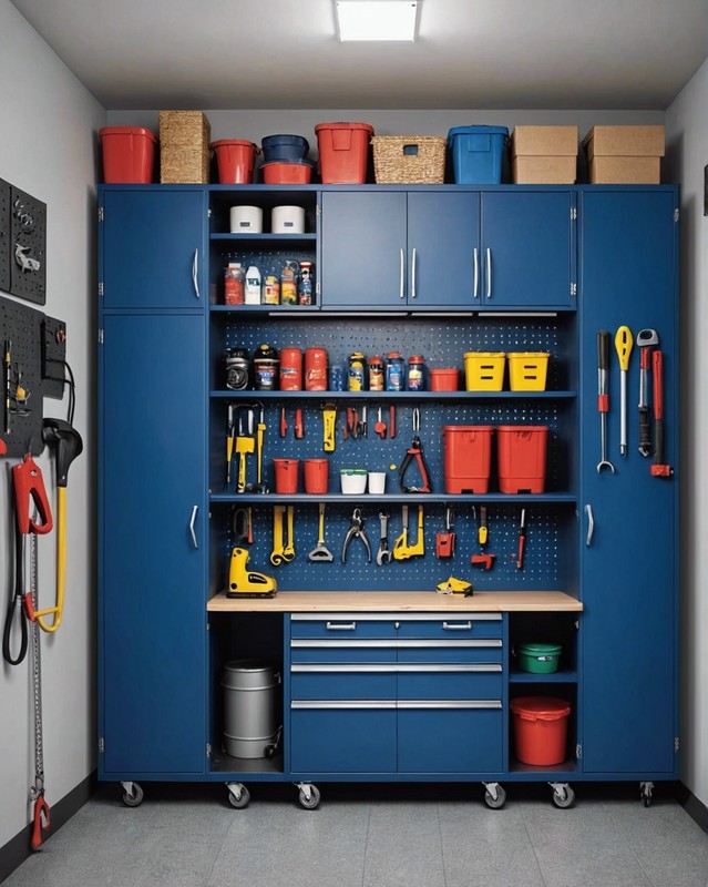 Mobile garage cabinets