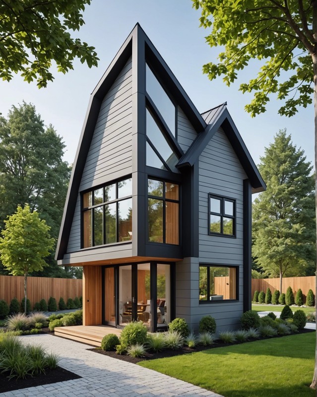 Modern Geometric House with Sharp Lines