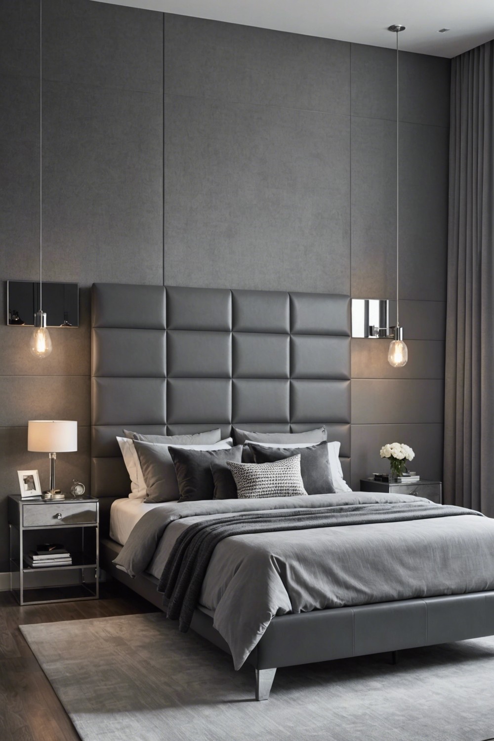 Modern Grey and Leather Accents