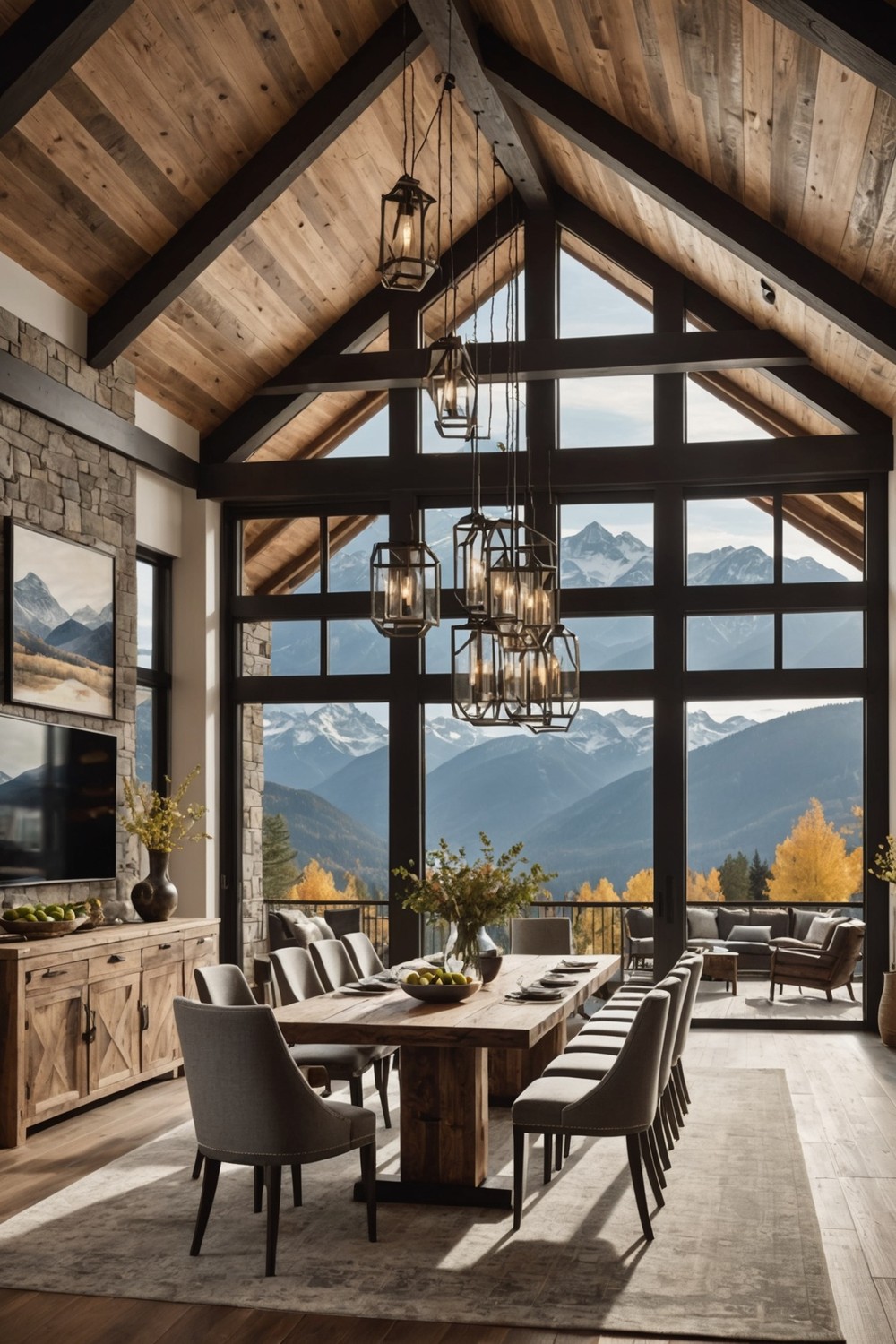 Modern Rustic Dining Rooms with Reclaimed Wood Tables
