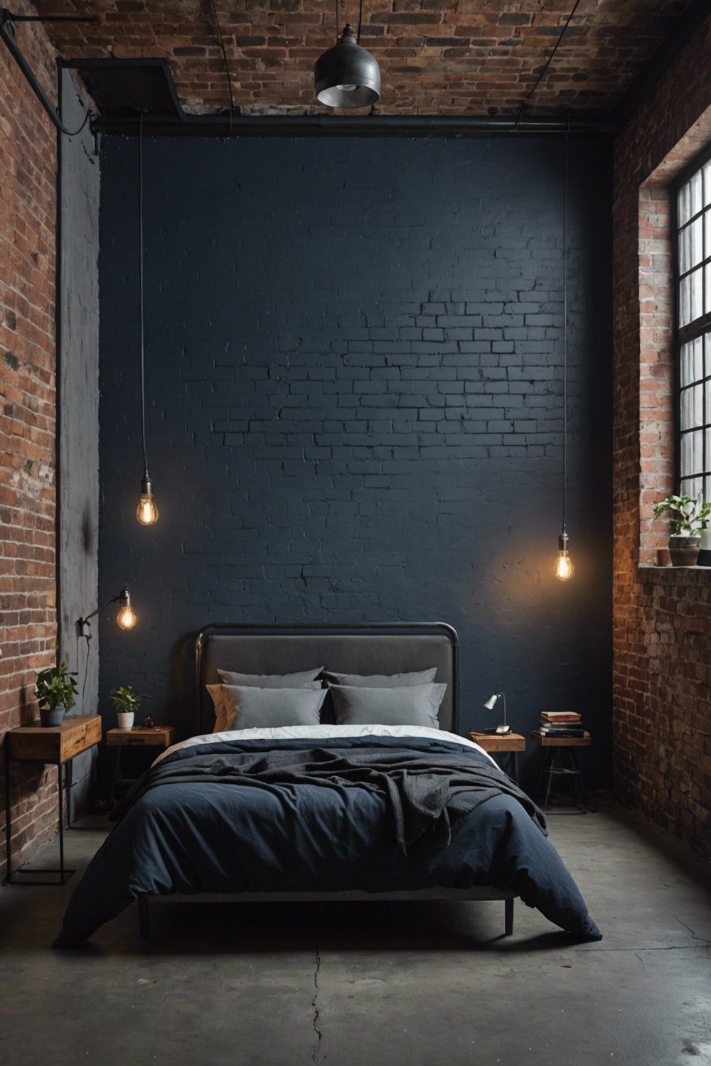 Moody Accents: Dark Colors and Industrial Textures