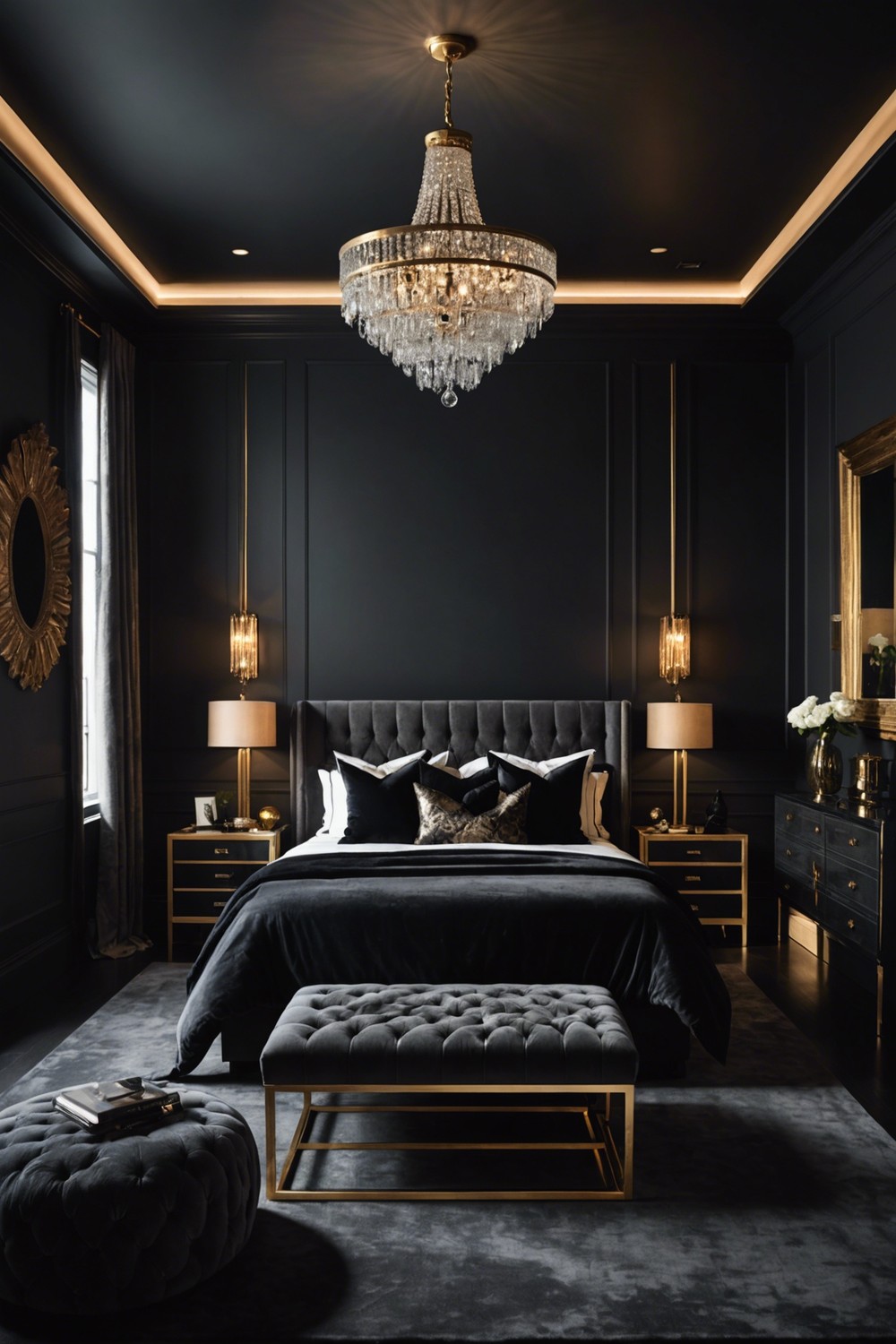 Moody Chic: Dark Walls and Minimal Decor