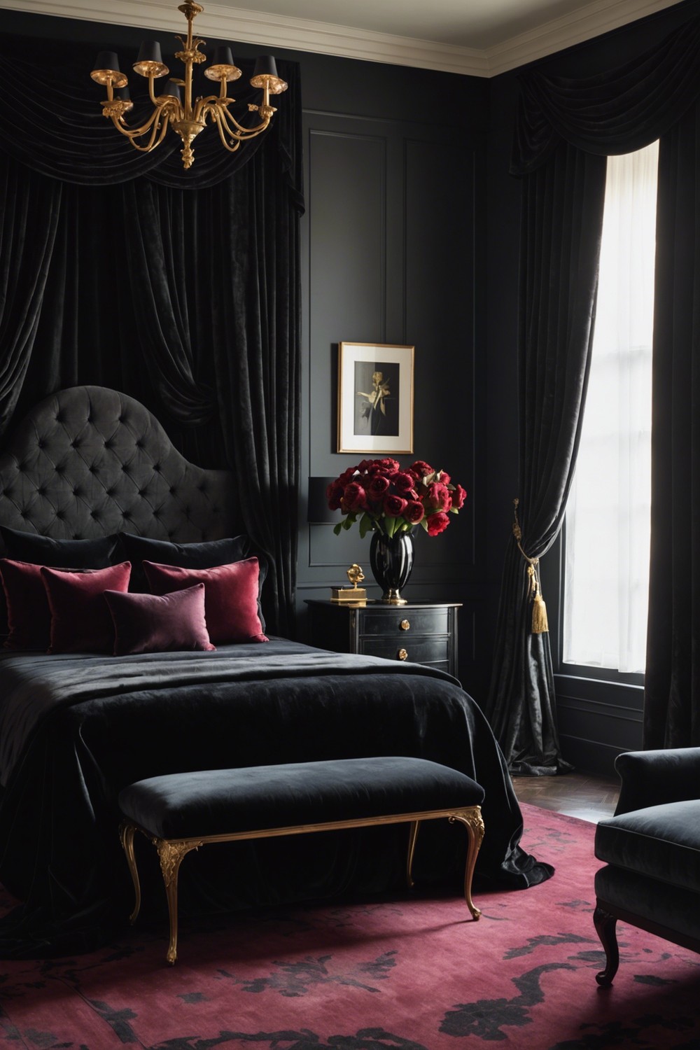Moody Romance: Dark Florals and Dim Lighting