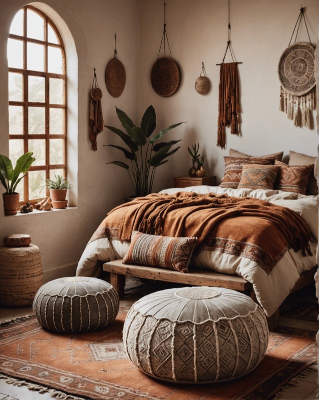 Moroccan poufs