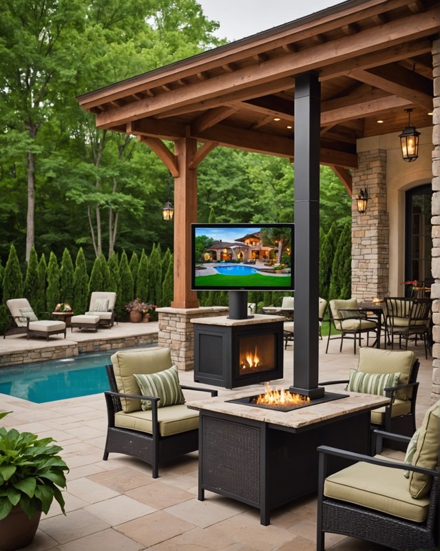 Mount a TV to a outdoor lighting post or lamp