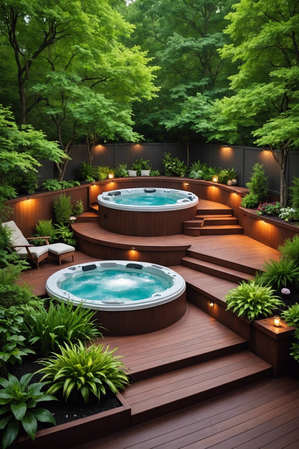 Multi-Level Deck with Hot Tub