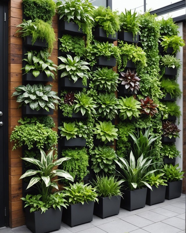 Multi-level vertical garden.