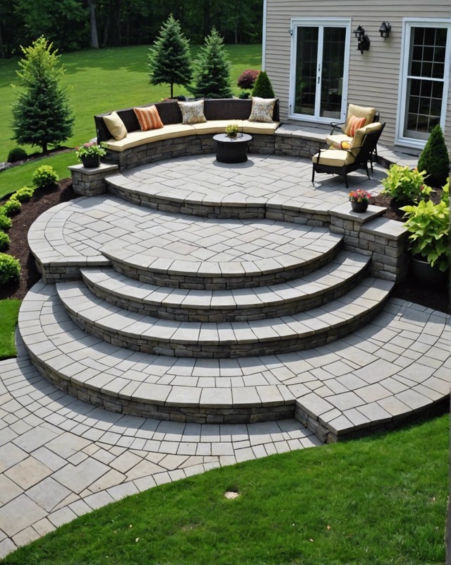 Multi-Tiered Terrace with Curvaceous Steps