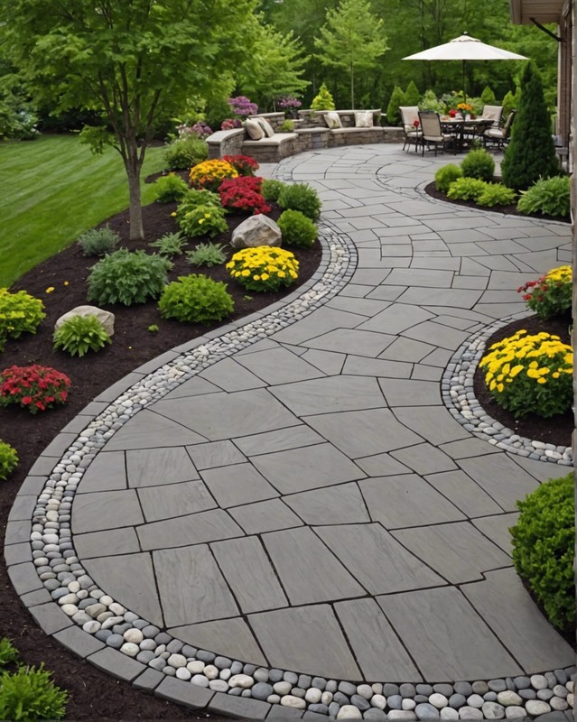 Organic Curves with Natural Stone Inlays