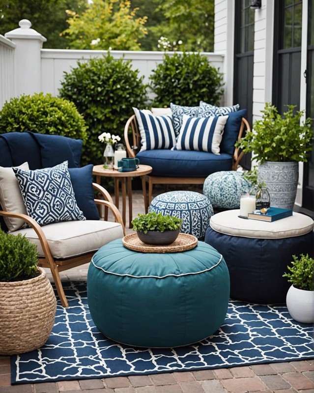 Outdoor Fabric Poufs