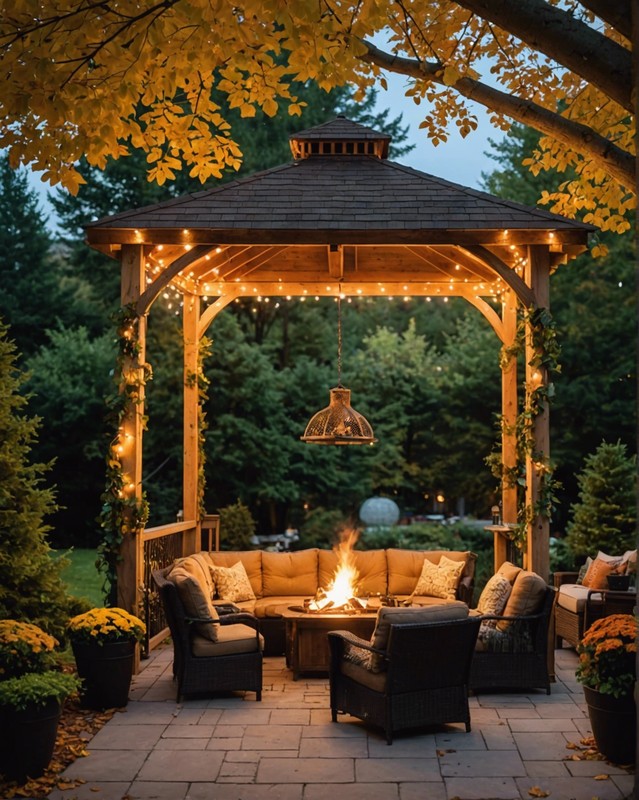 Outdoor Fireplace Gazebo
