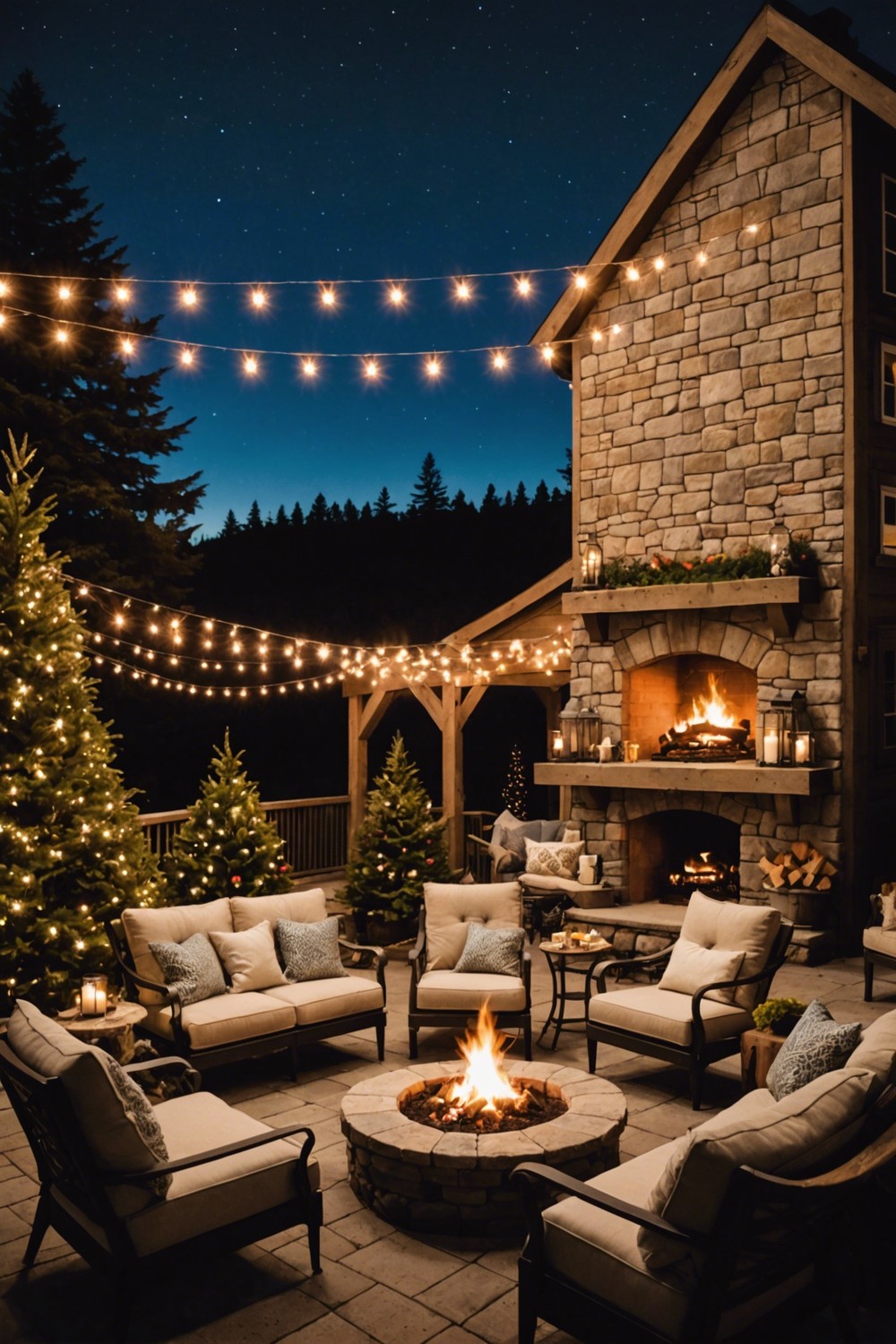 Outdoor Room Fireplace: