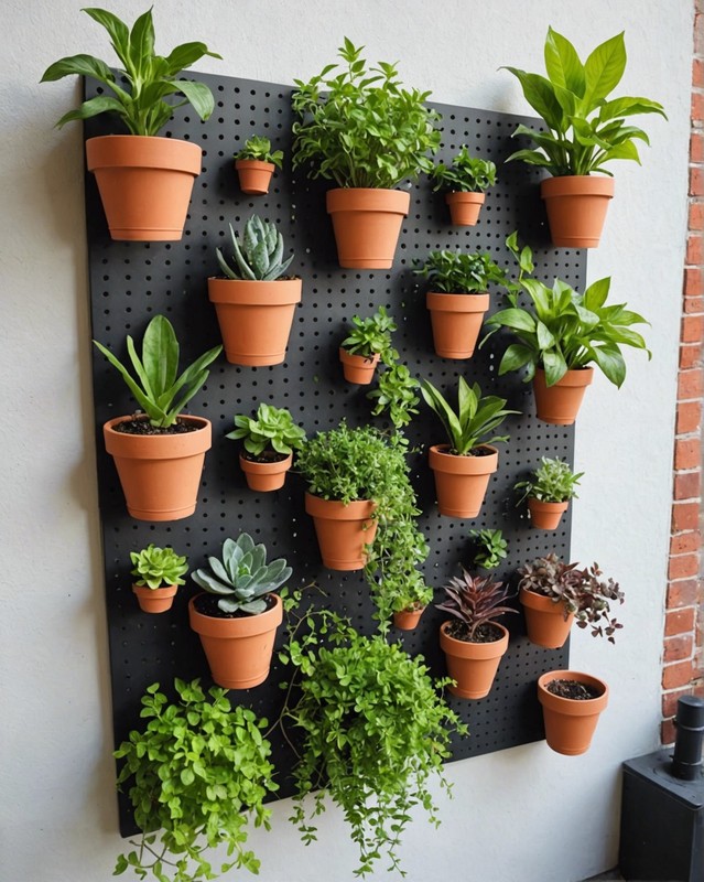 Pegboard Planter Wall