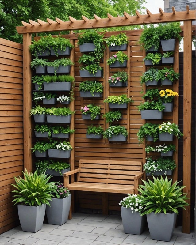 Pergola Planter Wall