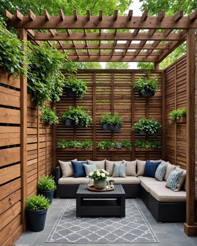 Pergola Privacy Wall