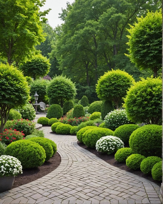 Plant tall shrubs or trees around the perimeter
