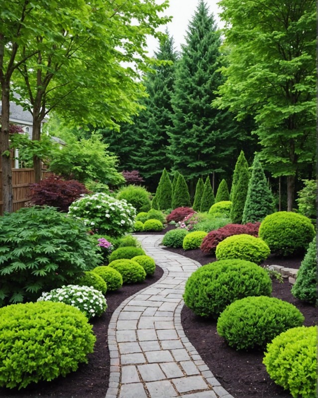 Plant trees and shrubs for privacy