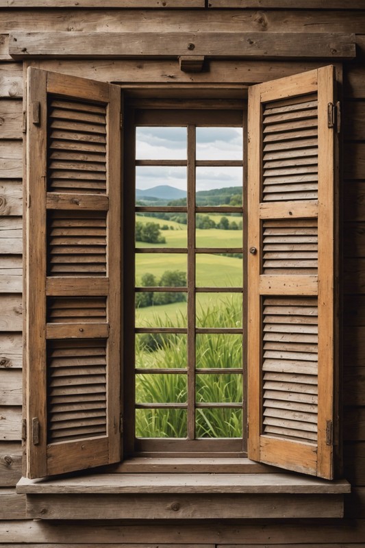 Plantation Shutters for a Rustic Look