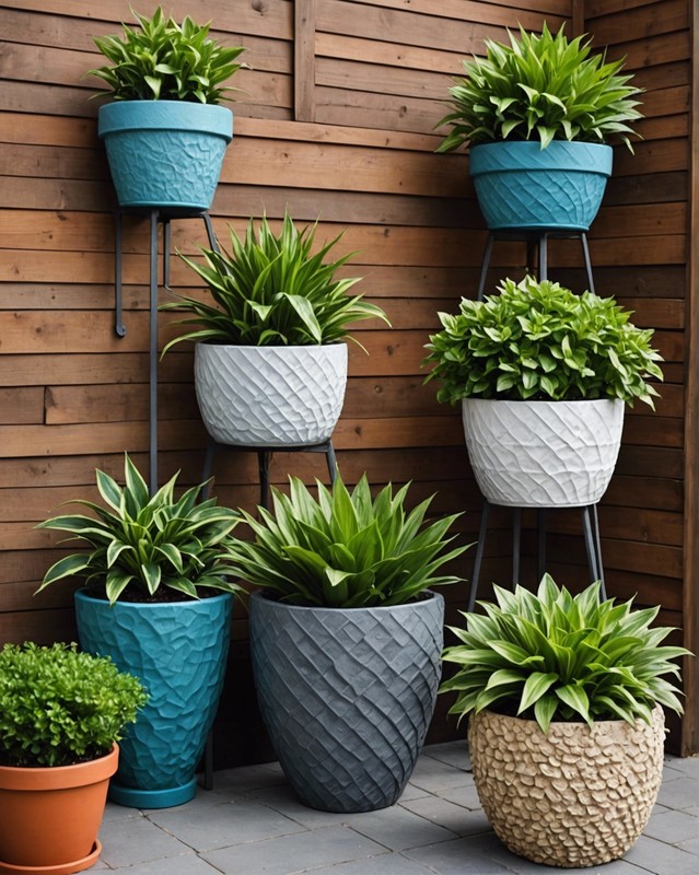 Planters with Unique Textures